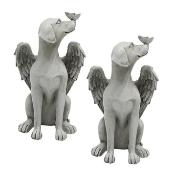 2x Statuetka Engela Haustiera Hund dekoracyjna Figura