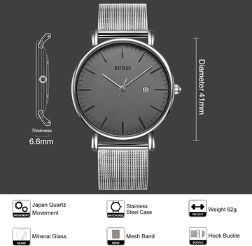 Klasyczny mski zegarek na rk; ultra cienka kope