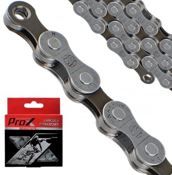 PROX Łańcuch rowerowy s8 116 ogniw 8 -rzędowy Zapinka do Shimano Sram