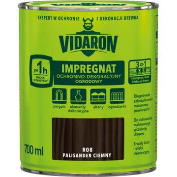 VIDARON Impregnat Ogrodowy R08 palisander ciemny