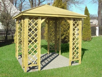 Altana drewniana Marysia 240x240 cm - Słupek 7 cm