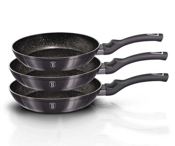 Zestaw 3 patelni marmurowych BerlingerHaus BH-6903