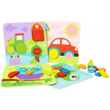 Пазл 4 в 1 TOKY TOY блоки 24 м+