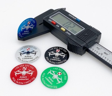 Табличка/наклейка для дрона - алюминий - 25 мм