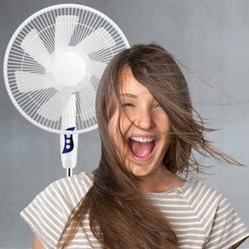 НАСТОЛЬНЫЙ ВЕНТИЛЯТОР, НАПОЛЬНЫЙ ВЕНТИЛЯТОР, ТИХИЙ, МОЩНЫЙ, 7 ЛОПАСТЕЙ, 3 РЕЖИМА, БЕЛЫЙ