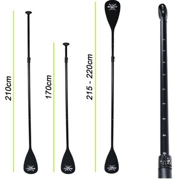 Весло для SUP-доски для плавания, надувное, 350 см, с сиденьем и веслом