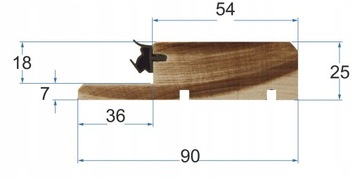 ПОРОГ ДЕРЕВЯННЫЙ - «93» ПРЯМОЙ