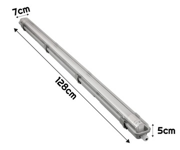 Герметичный светодиодный светильник 1х120см + люминесцентная лампа КОМПЛЕКТ для гаражной мастерской