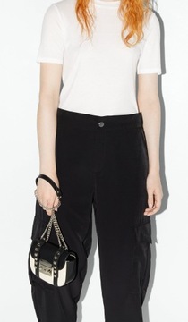 СУМКА ZARA MINI MESSAGE, СЕРЕБРЯНЫЕ ЗАКЛЕПКИ