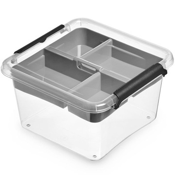 POJEMNIK PUDEŁKO Z PRZEGRÓDKAMI ORGANIZER 1,15L