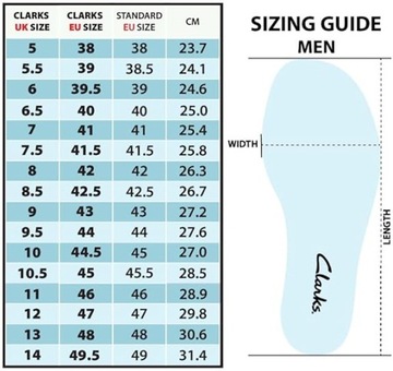 12948P45.CLARKS PÓŁBUTY MĘSKIE SKÓRZANE R.42.5