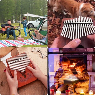 Kalimba drewniana INSTRUMENT AFRYKAŃSKI MUZYCZNY PIANINO 21 mahoń