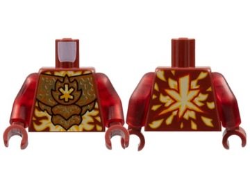 Lego Nowy Tors Dark Red Ninjago Flames Pattern njo757 Kai 973pb4791c01