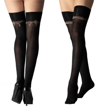 чулки Сэм в горошек 3/4 кружева