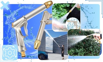 PISTOLET DO WĘŻA OGRODOWEGO ZRASZACZ METALOWY WĄŻ WODY OGRODOWY METALOWY