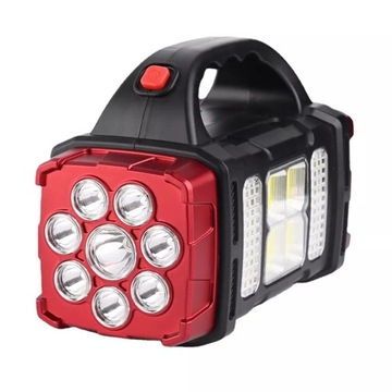 MOCNA LATARKA SOLARNA AKUMULATOROWA LAMPA LED COB