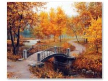 Haft Diamentowy Obraz Mozaika PARK JESIENIĄ 40x30