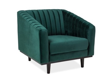 Fotel tapicerowany Asprey Velvet 1 zielony Signal