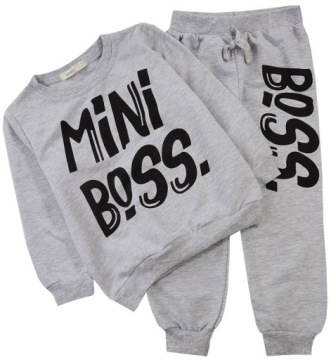 DRES KOMPLET SPORTOWY mini boss SZARY 110 J621m