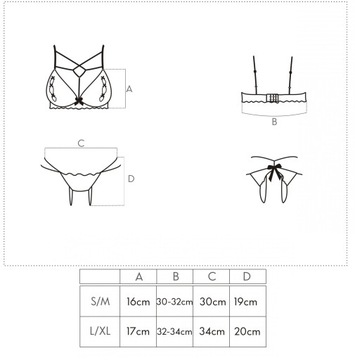 Komplet bielizny koronkowy Majtki z dziurką L/XL