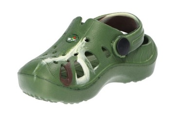 L-630 KLAPKI SANDAŁY PIANKOWE DZIECIĘCE GREEN 28