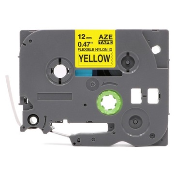 TAŚMA DO BROTHER TZe-NFX631 12MM Żółta NYLONOWA