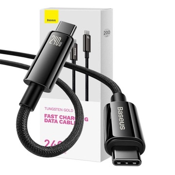 ТЕЛЕФОННЫЙ КАБЕЛЬ BASEUS STRONG USB TYPE C – USB TYPE C 240 Вт QC PD 2M