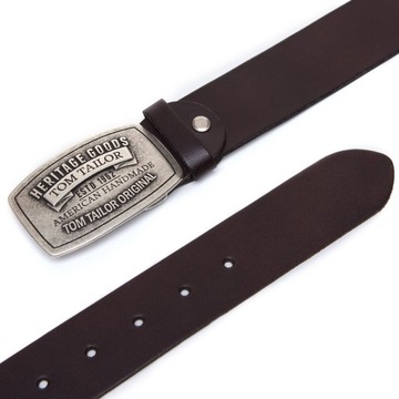 КОЖАНЫЙ РЕМЕНЬ МУЖСКОЙ TOM TAILOR АВТОМАТИЧЕСКИЙ ЛОГОТИП 80