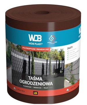 TAŚMA OGRODZENIOWA BRĄZOWA 19x26m OSŁONA NA OGRODZENIE PANELOWE PŁOT BRAMĘ