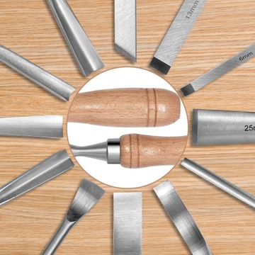 Стамески по дереву, 12 шт.