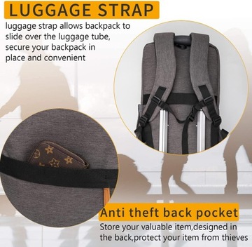 Рюкзак NOBLEMAN, рюкзак для ноутбука, серый плюс