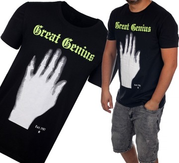 T-SHIRT MĘSKI KOSZULKA NADRUKIEM CZARNA TS2224_XL