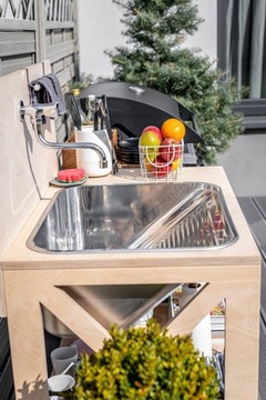 СТАЛЬНАЯ САДОВАЯ МОЙКА С СИФОННОЙ РУЧКОЙ