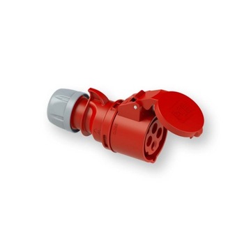 Gniazdo przenośne 32A 4P 400V czerwone IP44 224-6