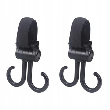 2Pcs Double Stroller Swivel Hooks Universal