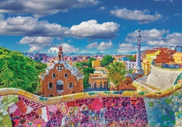 PUZZLE 1000EL WIDOK PARK GUELL BARCELONA HISZPANIA