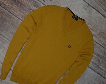 109 FRED PERRY MĘSKI SWETER PREMIUM WEŁNA MERINO L