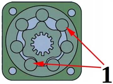 ФЛАНЕЦОВОЕ КРЕПЛЕНИЕ ГИДРАВЛИЧЕСКОГО ДВИГАТЕЛЯ GR3 315 см3