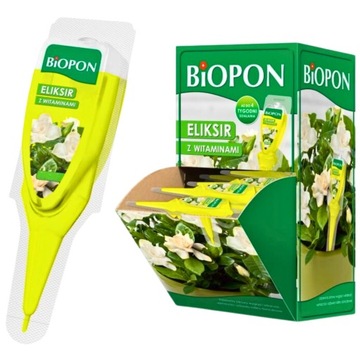 BIOPON ELIKSIR Z WITAMINAMI ODŻYWKA DLA ROŚLIN DONICZKOWYCH 40ML x36 SZTUK