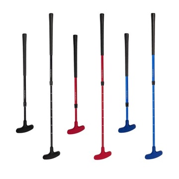 Przenośny miotacz golfowy dla lewo- i praworęcznych, czerwony