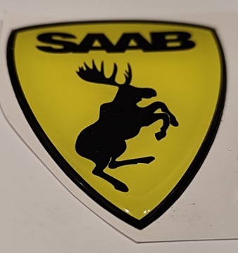 На наклейке SAAB MOOSE 3D изображен сумасшедший лось 503.