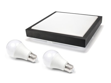 PLAFON NATYNKOWY SUPRA 2XE27 + 2X ŻARÓWKA LED 12W 4500K