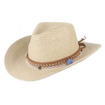 Damski kapelusz słomkowy z westernu Fashion Beach