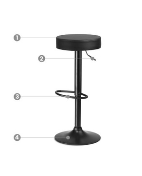 СТУЛ, ПОВОРОТНЫЙ, РЕГУЛИРУЕМЫЙ БАРНЫЙ СТУЛ, СТУЛ