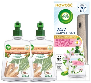 Air Wick Active Fresh Dyfuzor + 3 x wkład 228 ml