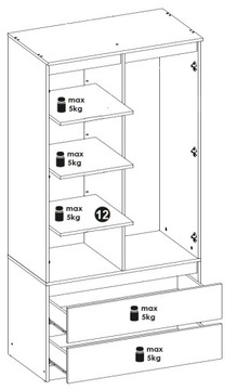 ГРАФИТОВЫЙ ШКАФ МОНИЯ, СПАЛЬНЯ ИЗ ДУБА ВОТАН