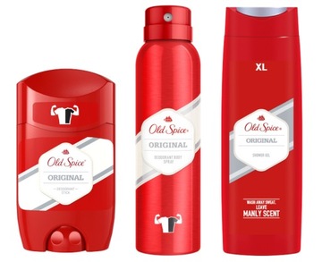 OLD SPICE ORIGINAL ZESTAW SZTYFT+SPRAY+ŻEL400ml