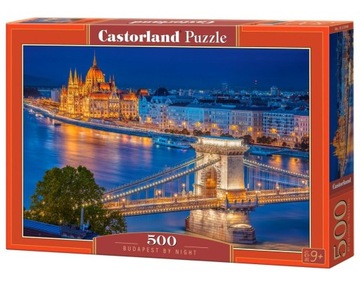 CASTOR PUZZLE 500 BUDAPEST BY NIGHT MIASTO BUDAPESZT NOCĄ PAŁAC MOST