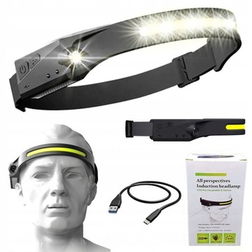 LATARKA CZOŁOWA CZOŁÓWKA AKUMULATOR LED USB 41 LED