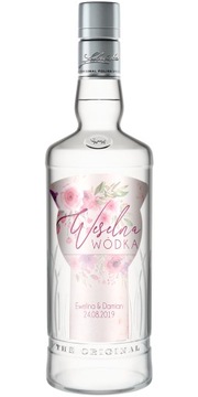 Наклейки Этикетки ŻUBROWKA WEDDING VODKA, матовая фольга